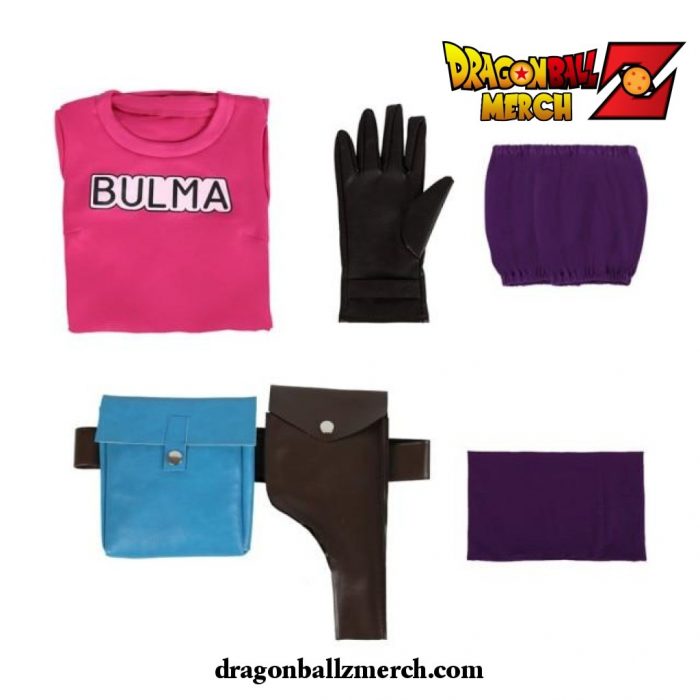 Dragon Ball Z Bulma Cosplay Costume Pink Dress L