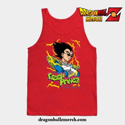 Fresh Prince Of All Saiyans Tank Top Red / S