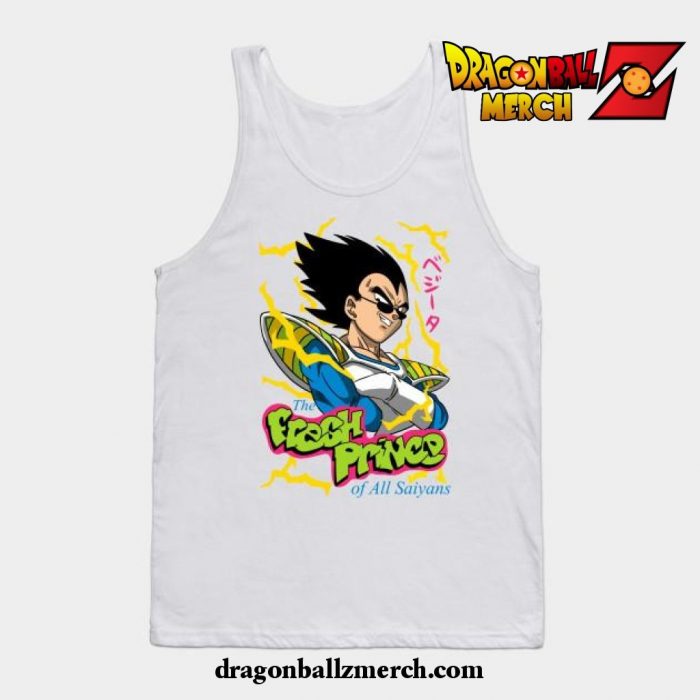 Fresh Prince Of All Saiyans Tank Top White / S