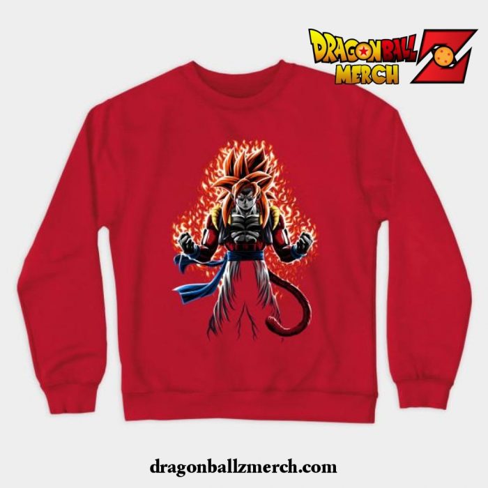 Fusion Ssj4 Crewneck Sweatshirt Red / S