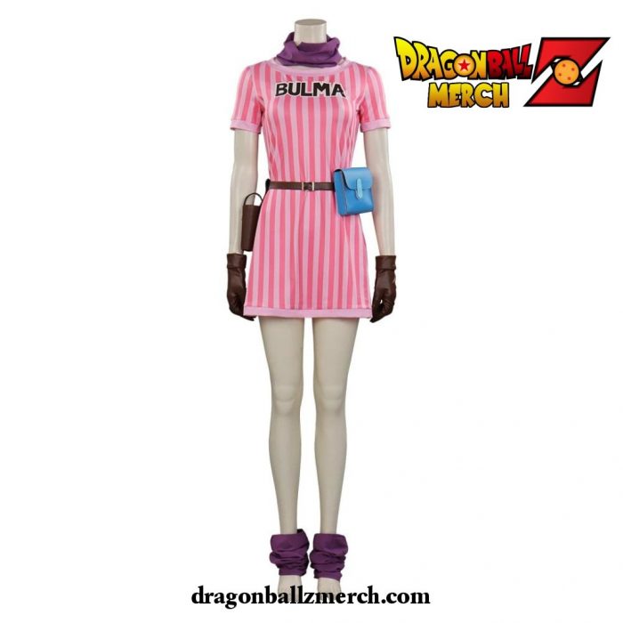 New Bulma Cosplay Costume Pink Dress