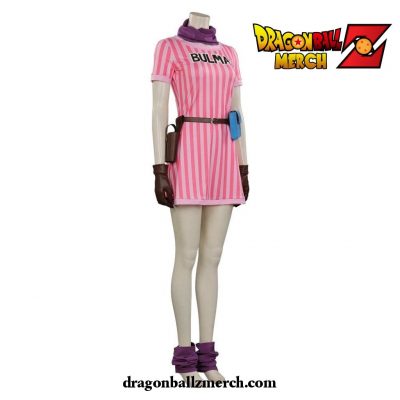 New Bulma Cosplay Costume Pink Dress