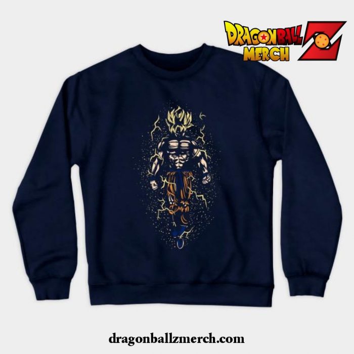 Rage In Namek Crewneck Sweatshirt1 Navy Blue / S