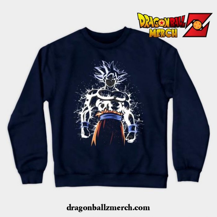 Splatter Ultra Instinct Crewneck Sweatshirt Navy Blue / S