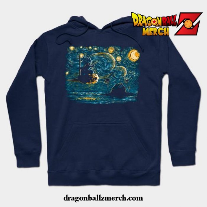 Starry Saiyan Hoodie Navy Blue / S