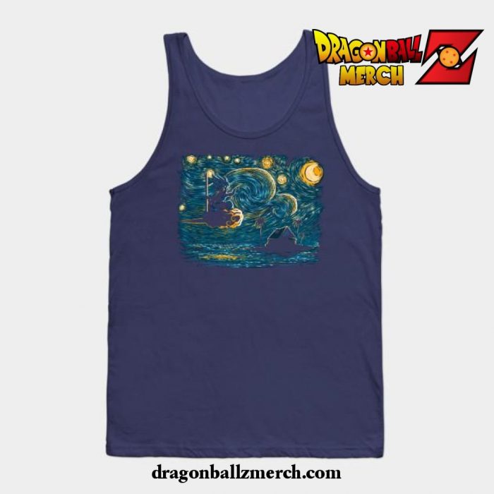 Starry Saiyan Tank Top Navy Blue / S