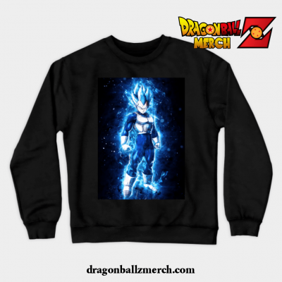 Super Saiyan Blue Vegeta Crewneck Sweatshirt Black / S