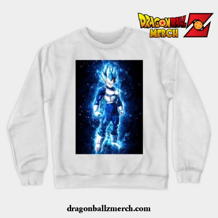 Super Saiyan Blue Vegeta Crewneck Sweatshirt White / S