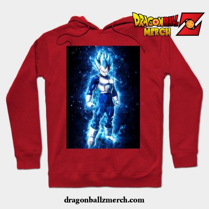 Super Saiyan Blue Vegeta Hoodie Red / S