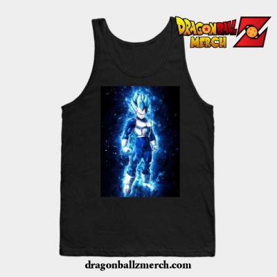 Super Saiyan Blue Vegeta Tank Top Black / S