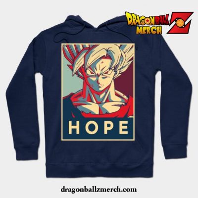 Super Saiyan Goku Hoodie Navy Blue / S