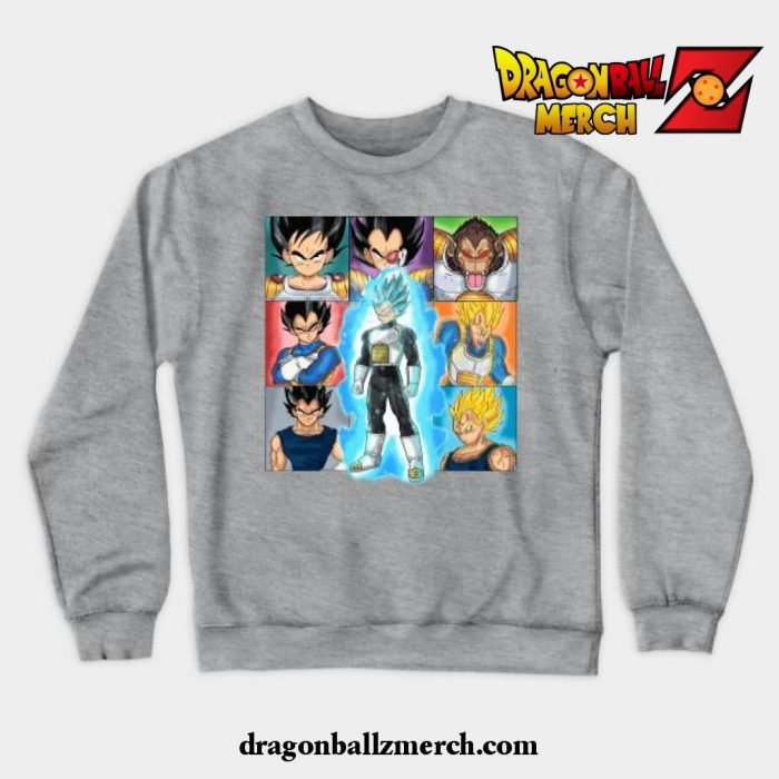 The Prince Of Saiyans Crewneck Sweatshirt Gray / S