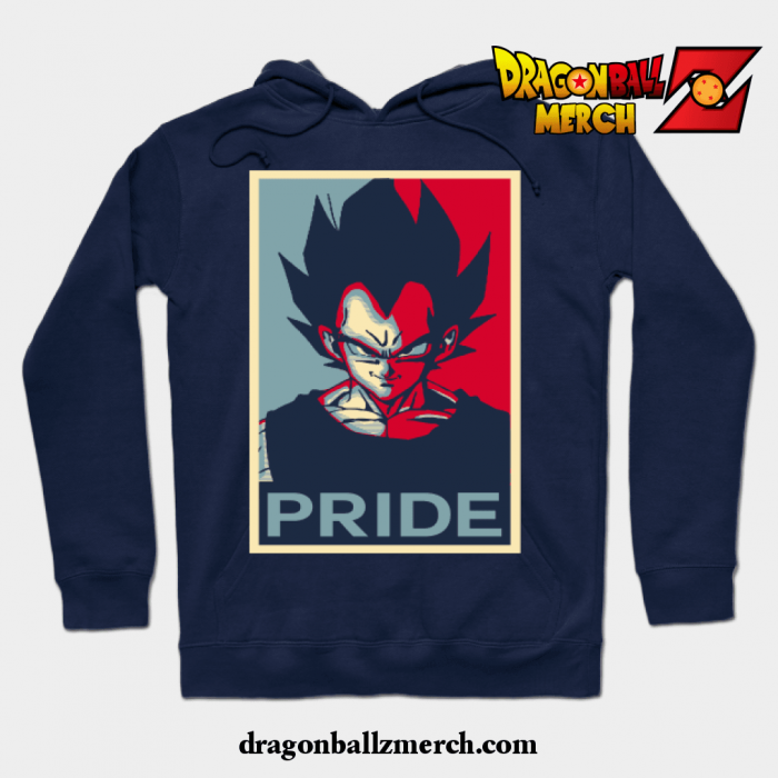 Vegeta Pride Poster Hoodie Navy Blue / S