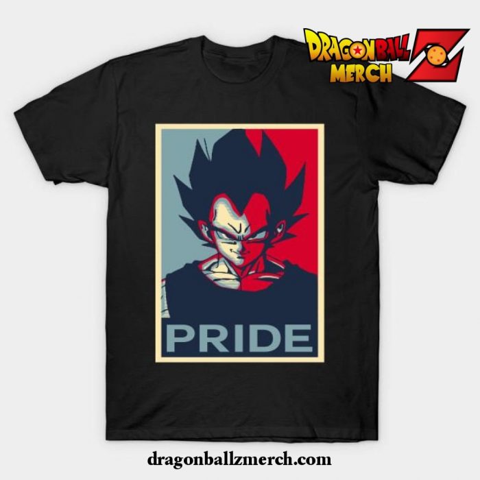 Vegeta Pride Poster T-Shirt Black / S