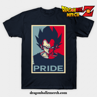 Vegeta Pride Poster T-Shirt Navy Blue / S