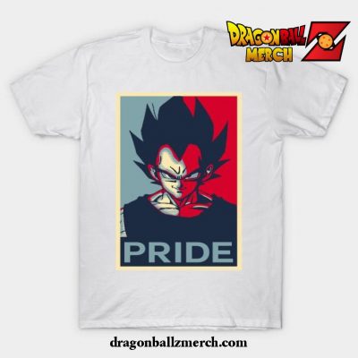 Vegeta Pride Poster T-Shirt White / S