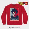 Vegeta Starry Saiyan Crewneck Sweatshirt Red / S