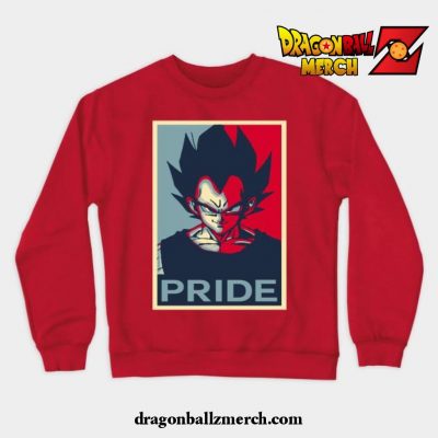 Vegeta Starry Saiyan Crewneck Sweatshirt Red / S