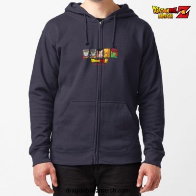 Dragon Ball Super Hero Character Zipped Hoodie Navy Blue / S