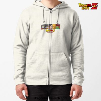 Dragon Ball Super Hero Character Zipped Hoodie White / S