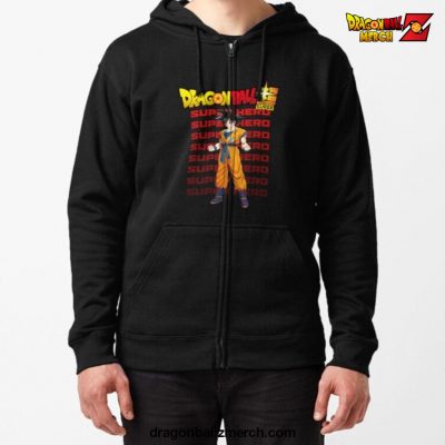 Dragon Ball Super Hero Goku Zipped Hoodie Black / S