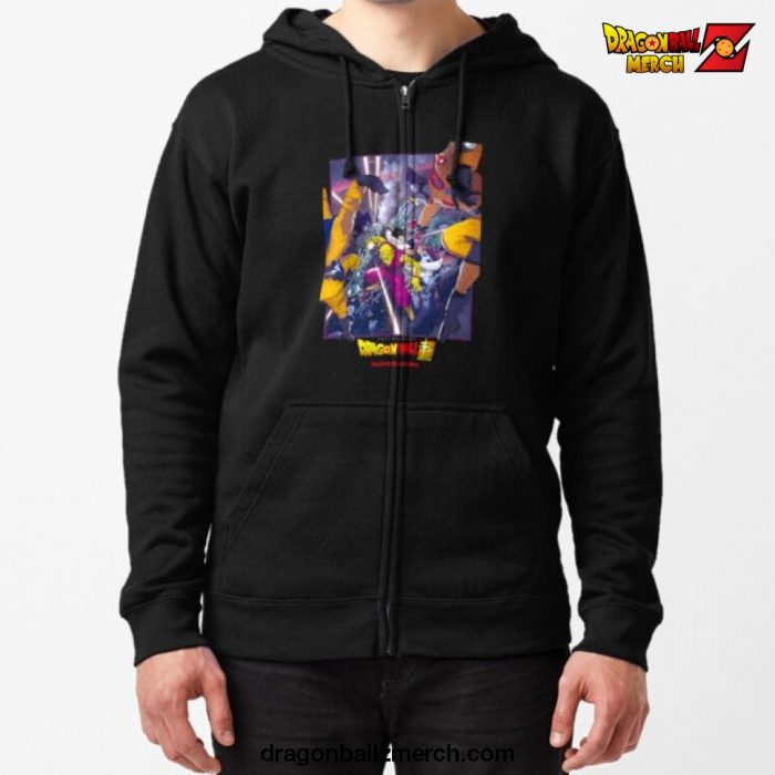 Dragon Ball Super Hero Zipped Hoodie Black / S