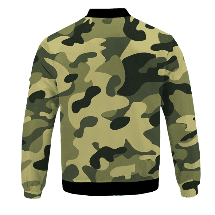 Dragon Ball Supreme Saiyan Camouflage Breezy Bomber Jacket back - Dragon Ball Z Store