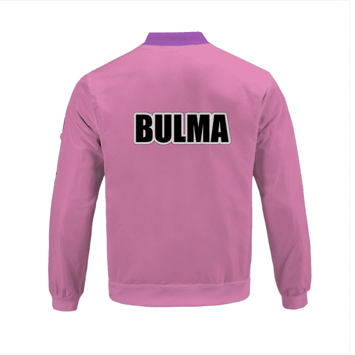 Dragon Ball Z Bulma Outfit Inspired Cosplay Bomber Jacket back - Dragon Ball Z Store