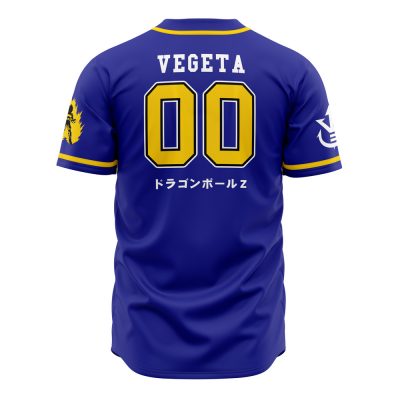 Saiyan Vegeta Dragon Ball Z AOP Baseball Jersey BACK Mockup - Dragon Ball Z Store