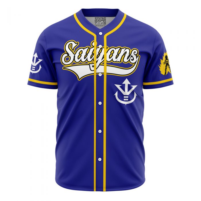 Saiyan Vegeta Dragon Ball Z AOP Baseball Jersey FRONT Mockup - Dragon Ball Z Store