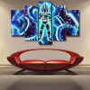 Stunning Vegeta Super Saiyan Blue 5pc Wall Art Decor MAIN - Dragon Ball Z Store