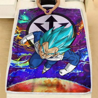 Vegeta Blue Fleece Blanket Custom Dragon Ball Anime Galaxy Style 4 perfectivy com 650x - Dragon Ball Z Store