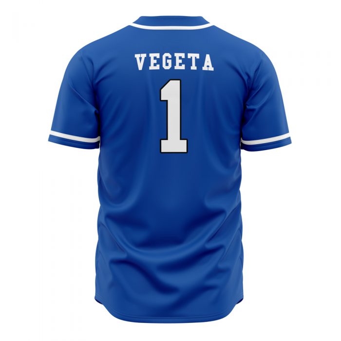 Vegeta Universe 6 Dragon Ball Z AOP Baseball Jersey BACK Mockup - Dragon Ball Z Store