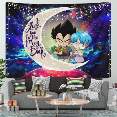 VegetaAndBulmaDragonBallLoveYouToTheMoonGalaxyTapestryMockup2 1024x - Dragon Ball Z Store