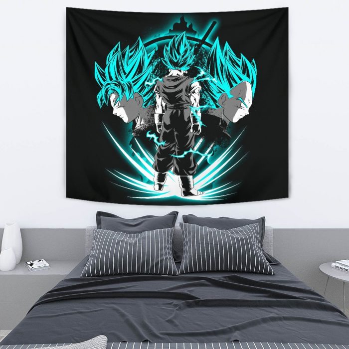 dragon ball goku vegeta blue tapestry room decor - Dragon Ball Z Store