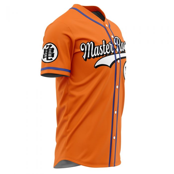 Master Roshi Kame DBZ AOP Baseball Jersey SIDE Mockup - Dragon Ball Z Store