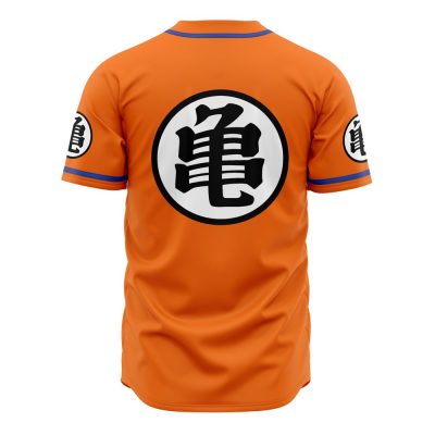 Master Roshi Kame DBZ AOP Baseball Jersey AOP Baseball Jersey BACK Mockup - Dragon Ball Z Store