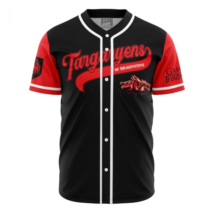 Targaryens of Dragonstone GOT AOP Baseball Jersey AOP Baseball Jersey FRONT Mockup - Dragon Ball Z Store