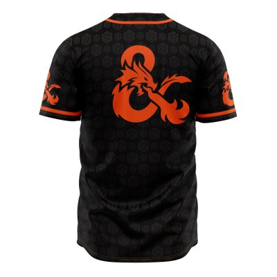 Trippy Dungeons Dragons AOP Baseball Jersey BACK Mockup - Dragon Ball Z Store